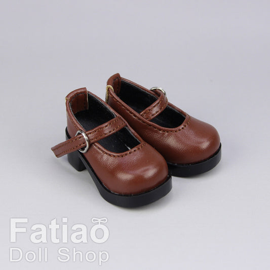 Fatiao - New Dollfie Yo-SD 1/6 BJD Doll High Heeled Shoes - Brown (Size 4.5cm)