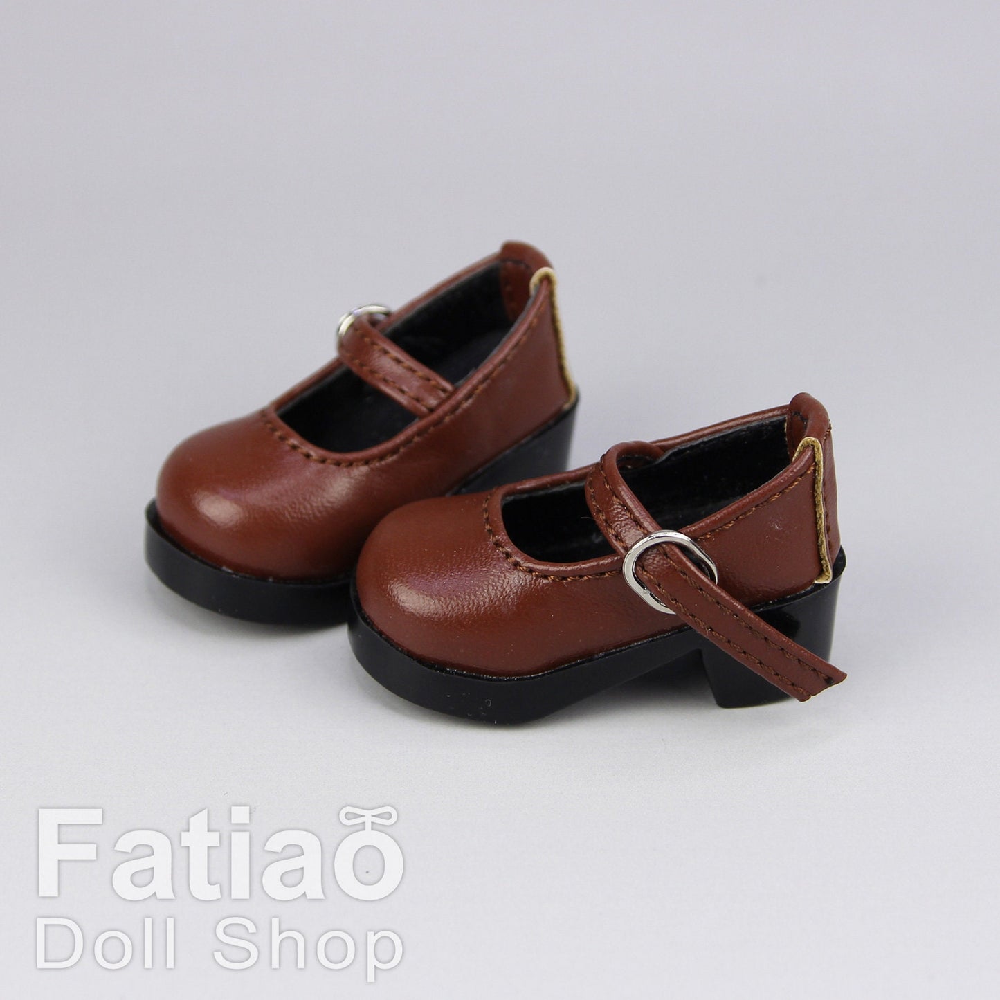 Fatiao - New Dollfie Yo-SD 1/6 BJD Doll High Heeled Shoes - Brown (Size 4.5cm)