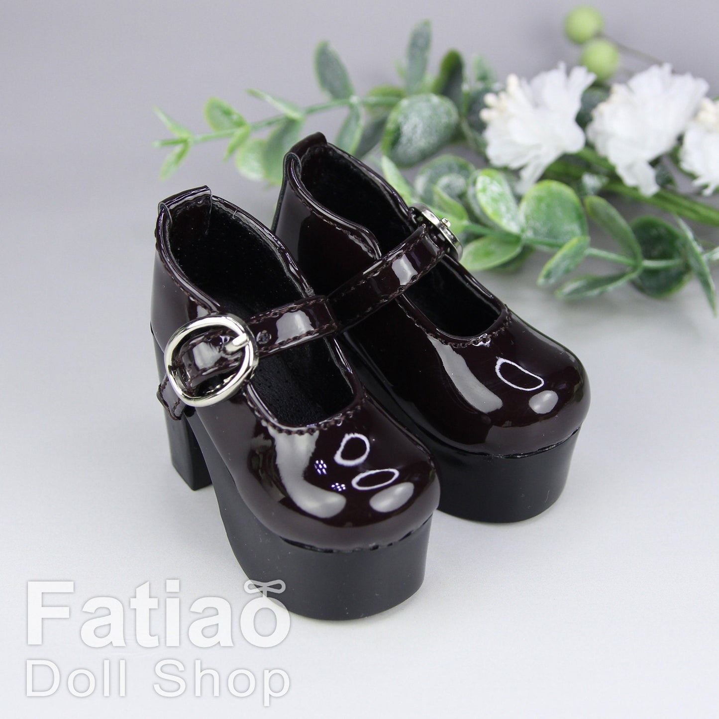 Fatiao - New 1/4 BJD Dollfie MSD High Heeled Shoes - Dark Brown (Size 5.5cm)