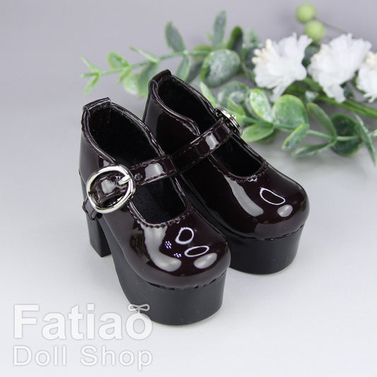Fatiao - New 1/4 BJD Dollfie MSD High Heeled Shoes - Dark Brown (Size 5.5cm)