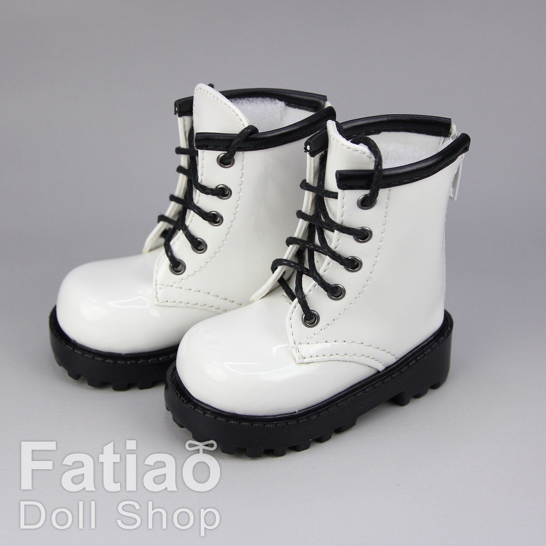 Fatiao - 1/3 BJD SD Supper dollfie Boots Dolls Shoes - White (Size 7.5cm)