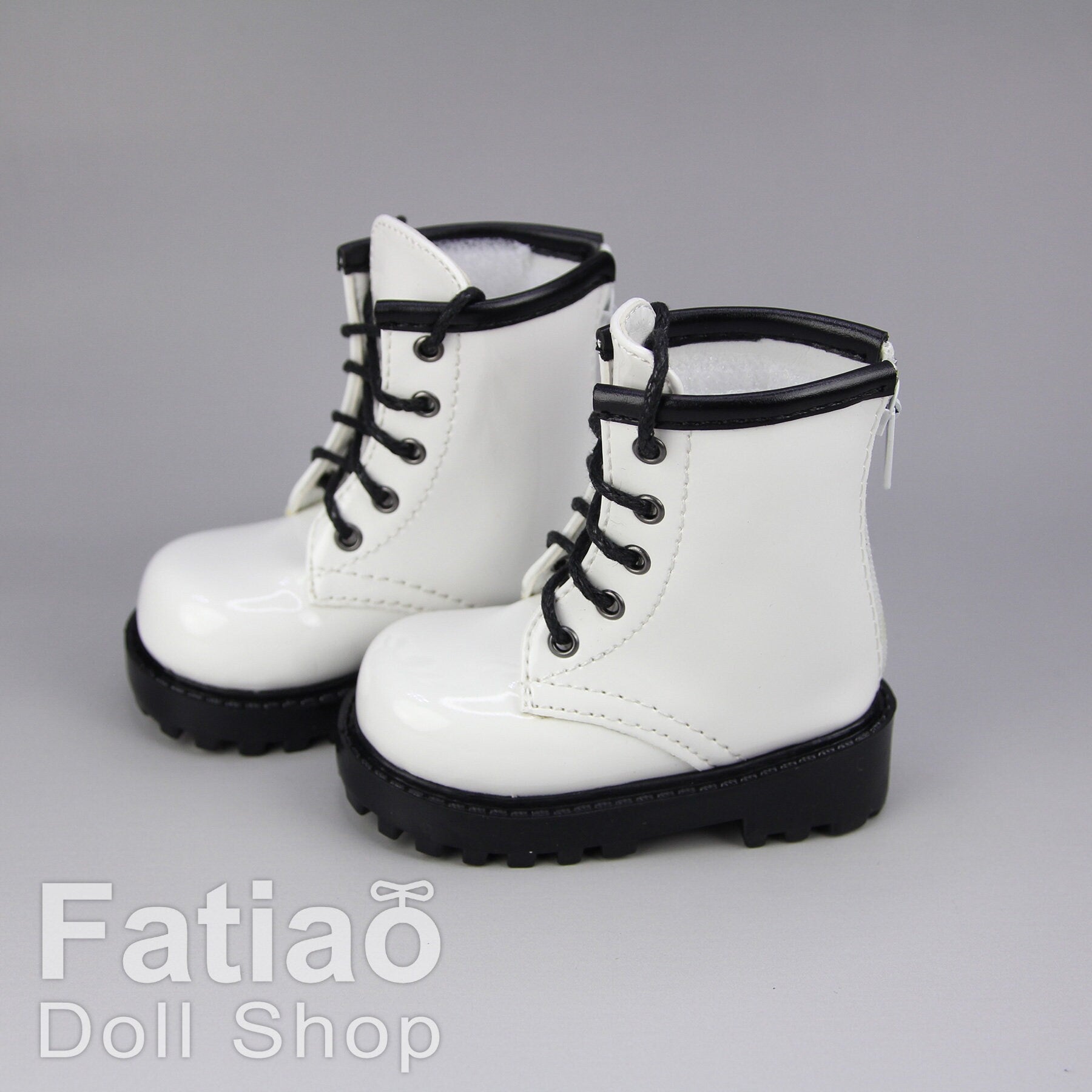 Fatiao - 1/3 BJD SD Supper dollfie Boots Dolls Shoes - White (Size 7.5cm)