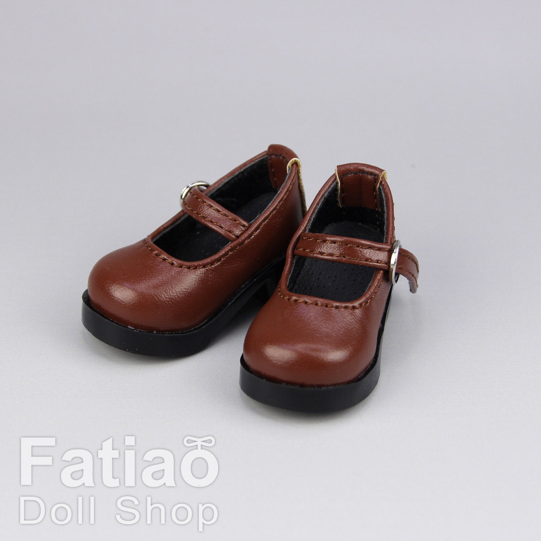Fatiao - New Dollfie Yo-SD 1/6 BJD Doll High Heeled Shoes - Brown (Size 4.5cm)