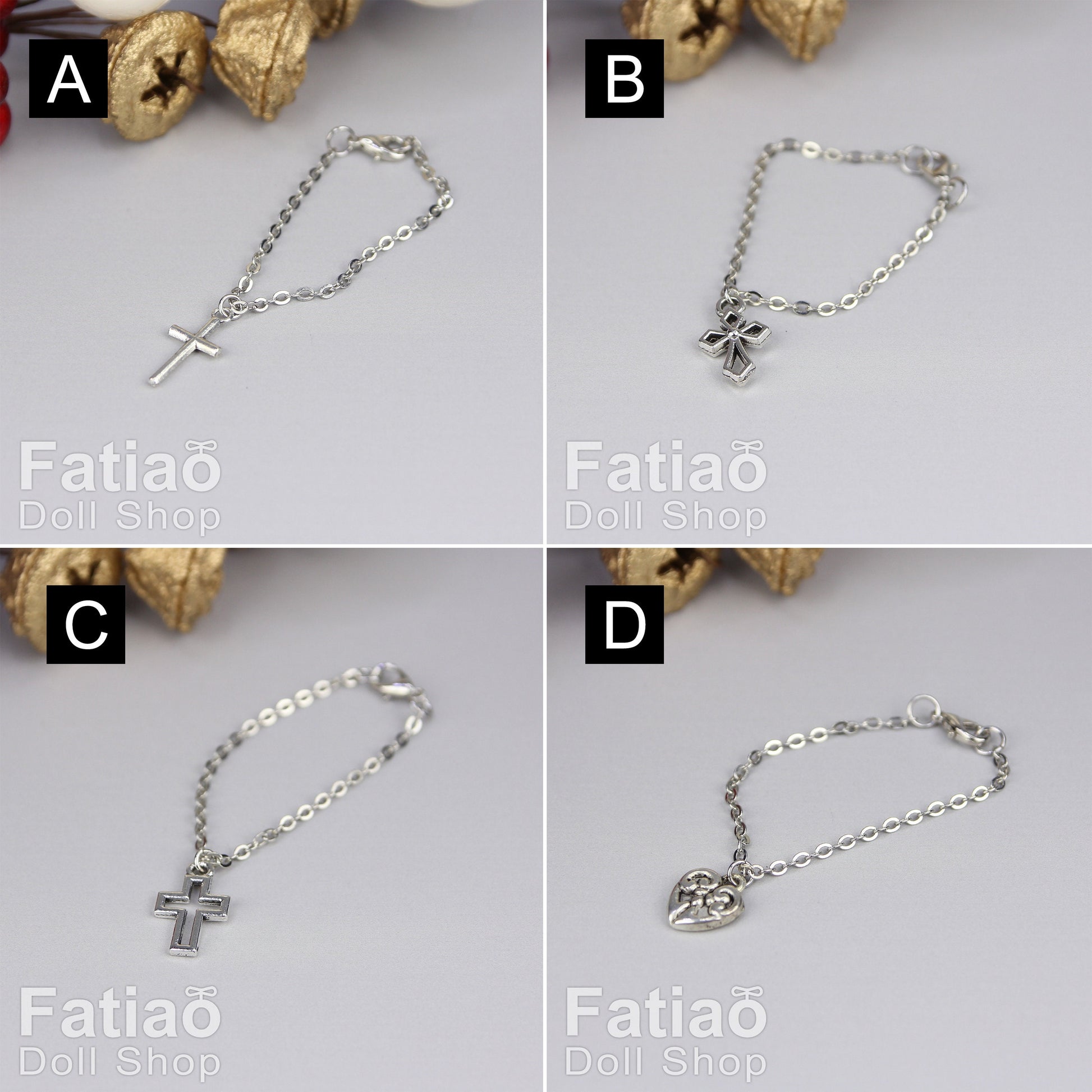 Dolls silver Necklace for 1/3 BJD SD DD Smart Doll 1/4 msd mdd