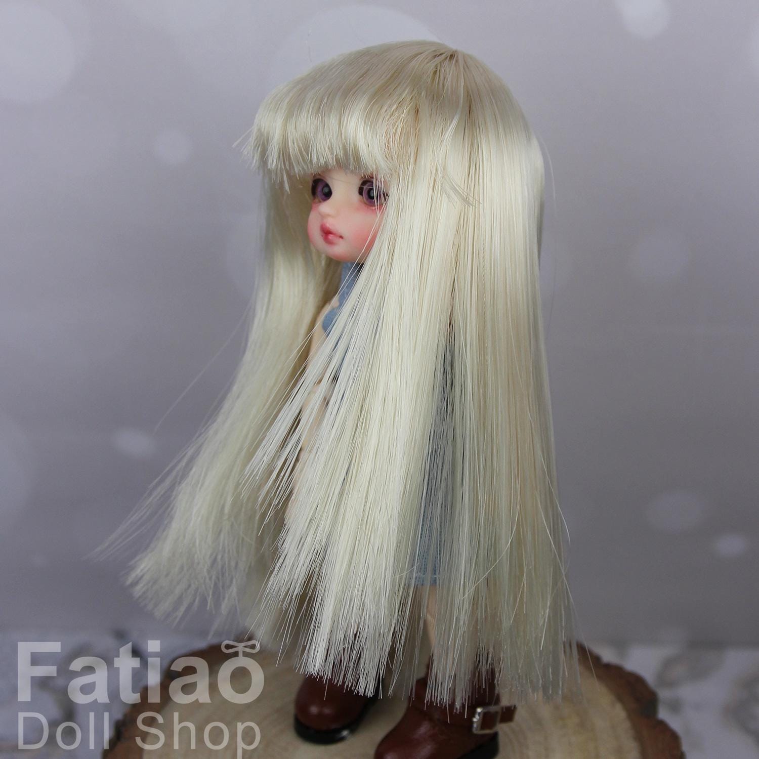 Fatiao - New BJD Dollfie pukipuki brownie 3-4" Doll Wig - Blonde