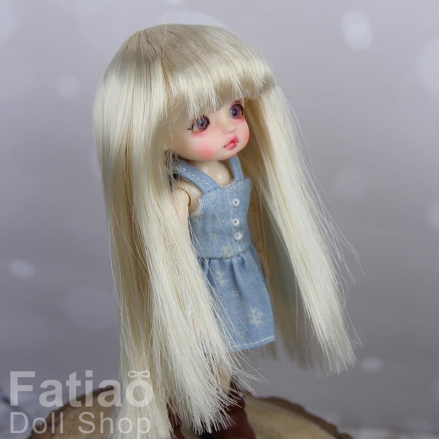Fatiao - New BJD Dollfie pukipuki brownie 3-4" Doll Wig - Blonde