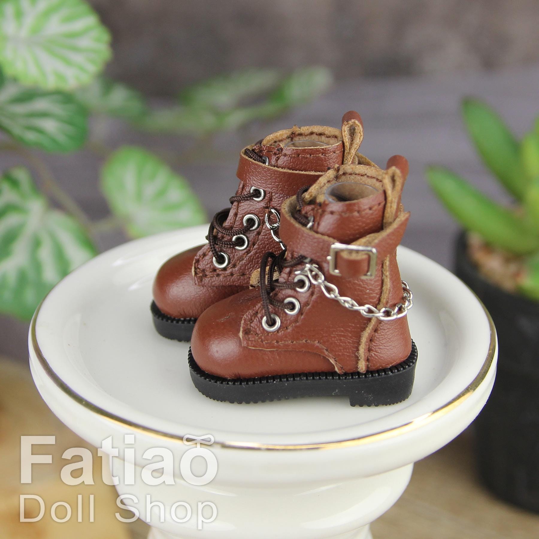 Fatiao - New Lati Yellow Pukifee Luts Tiny 1/8 BJD Dolls Lace-up boots shoes (Size 2.7cm)