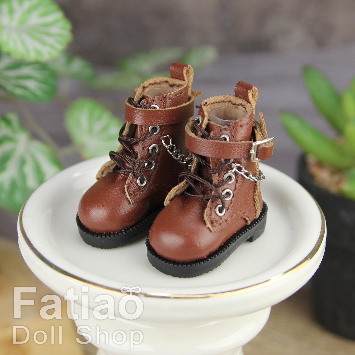 Fatiao - New Lati Yellow Pukifee Luts Tiny 1/8 BJD Dolls Lace-up boots shoes (Size 2.7cm)