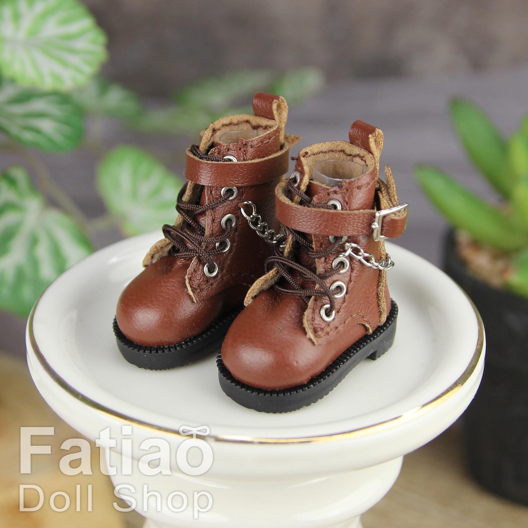 Fatiao - New Lati Yellow Pukifee Luts Tiny 1/8 BJD Dolls Lace-up boots shoes (Size 2.7cm)