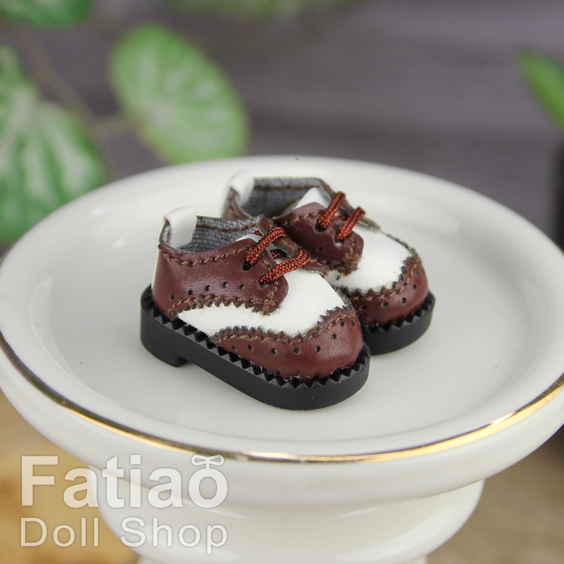 Fatiao - New OB11 Obitsu 11 Cu-poche 1/12 BJD Nendoroid GSC doll Wing-Tip Oxford shoes
