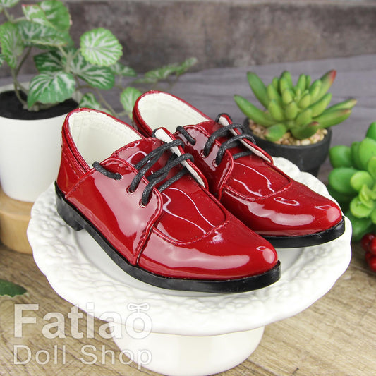 Fatiao - New 1/3 BJD Supper dollfie 13/17SD Boy Tip Leather Suit Shoes Red (Size 8.5cm)