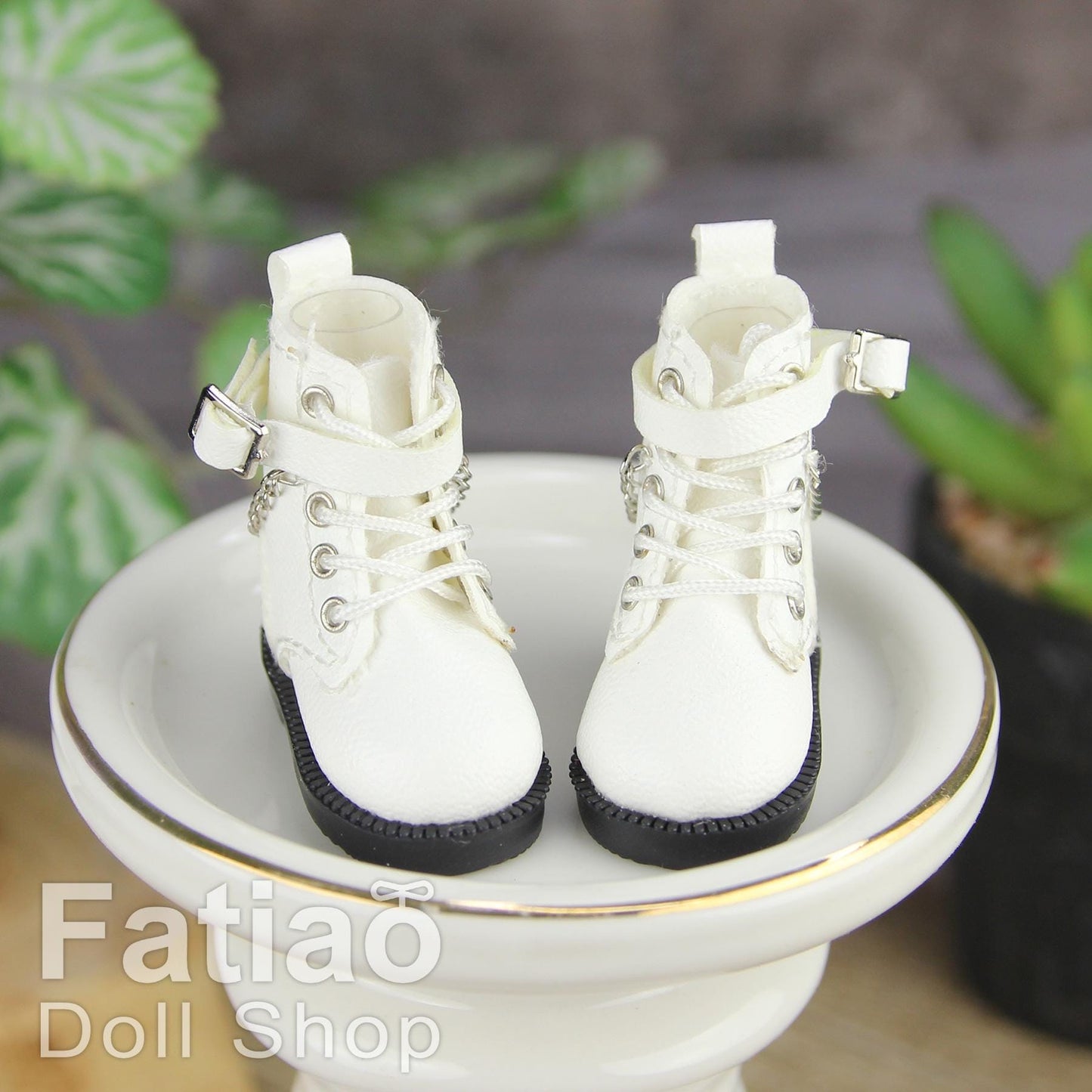 Fatiao - New Lati Yellow Pukifee Luts Tiny 1/8 BJD Dolls Lace-up boots shoes (Size 2.7cm)