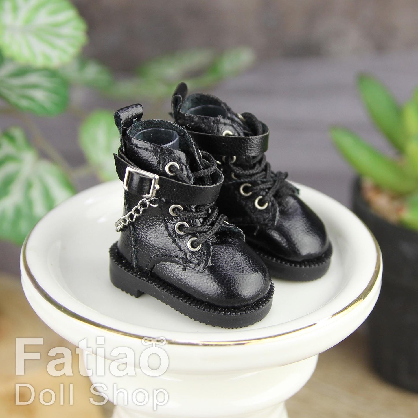Fatiao - New Lati Yellow Pukifee Luts Tiny 1/8 BJD Dolls Lace-up boots shoes (Size 2.7cm)