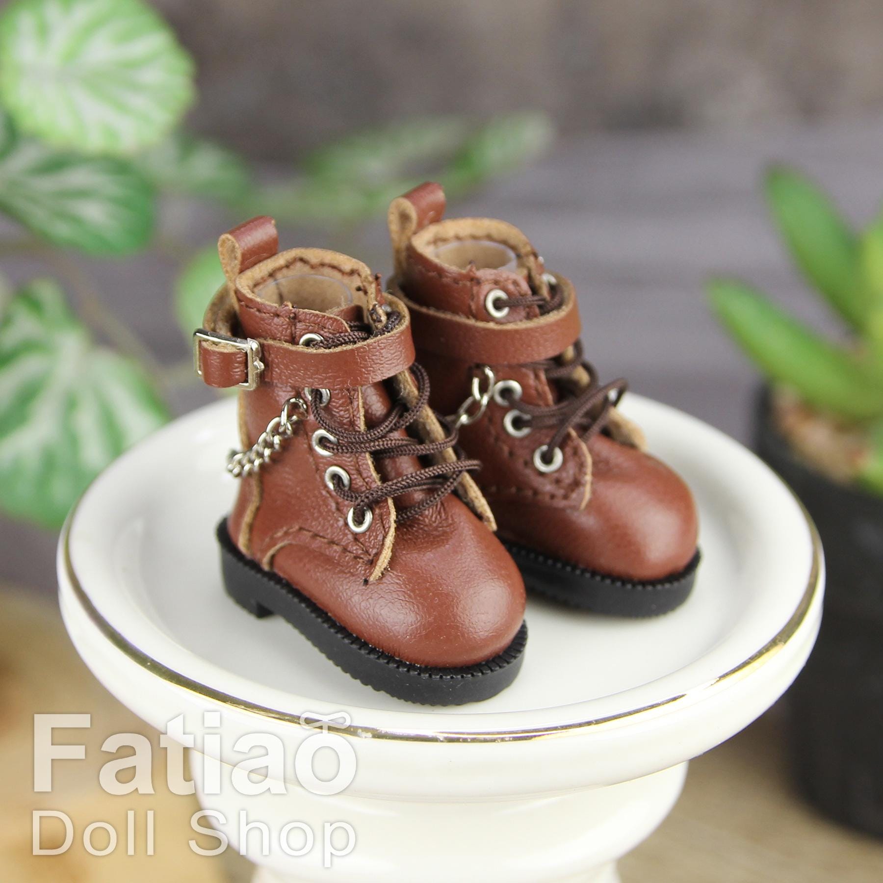 Fatiao - New Lati Yellow Pukifee Luts Tiny 1/8 BJD Dolls Lace-up boots shoes (Size 2.7cm)