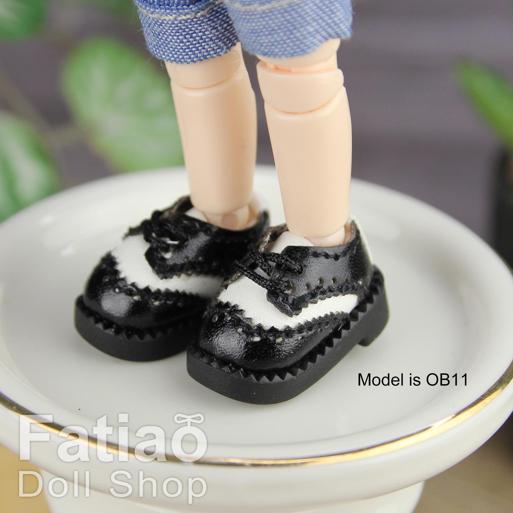 Fatiao - New OB11 Obitsu 11 Cu-poche 1/12 BJD Nendoroid GSC doll Wing-Tip Oxford shoes