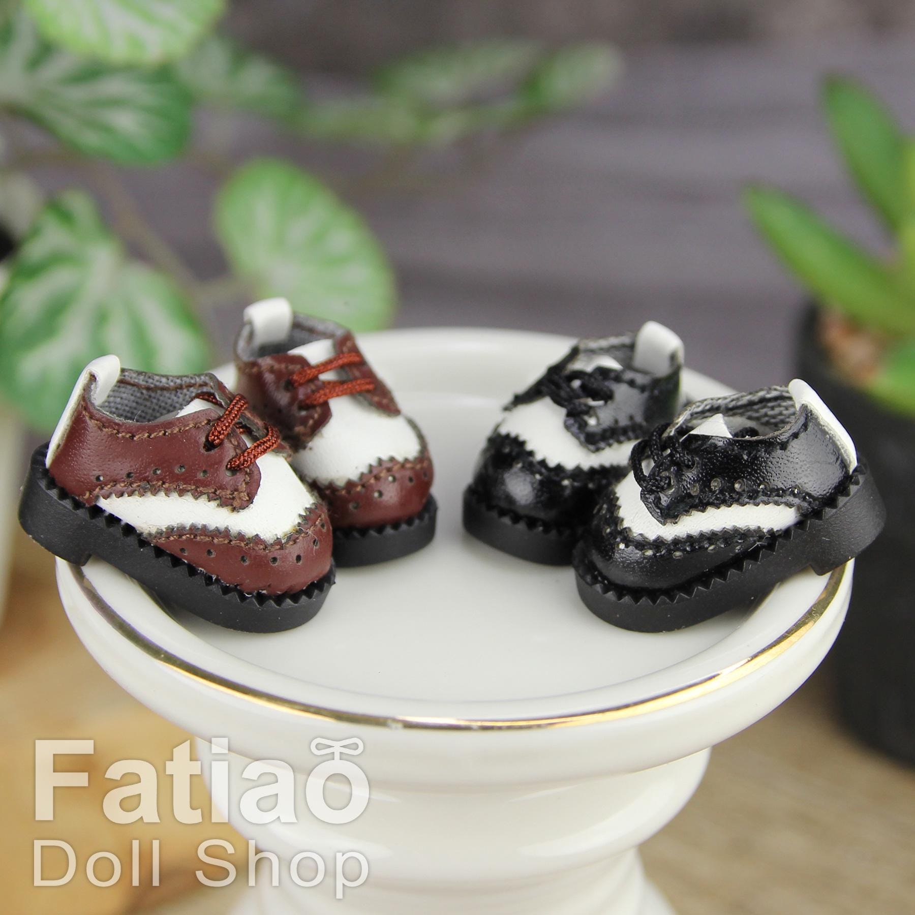 Fatiao - New OB11 Obitsu 11 Cu-poche 1/12 BJD Nendoroid GSC doll Wing-Tip Oxford shoes