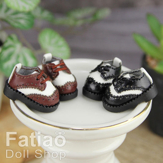 Fatiao - New OB11 Obitsu 11 Cu-poche 1/12 BJD Nendoroid GSC doll Wing-Tip Oxford shoes