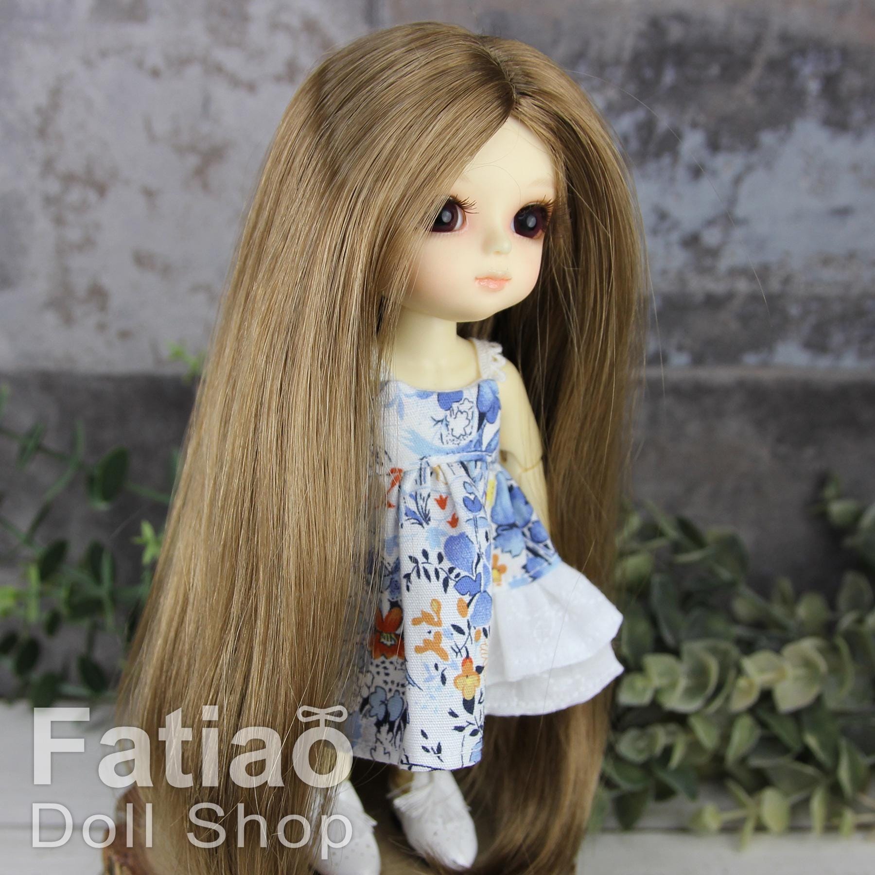 Fatiao - 1/8 BJD Dollfie Lati Yellow Pukifee 5-6" Doll Wig - Latte