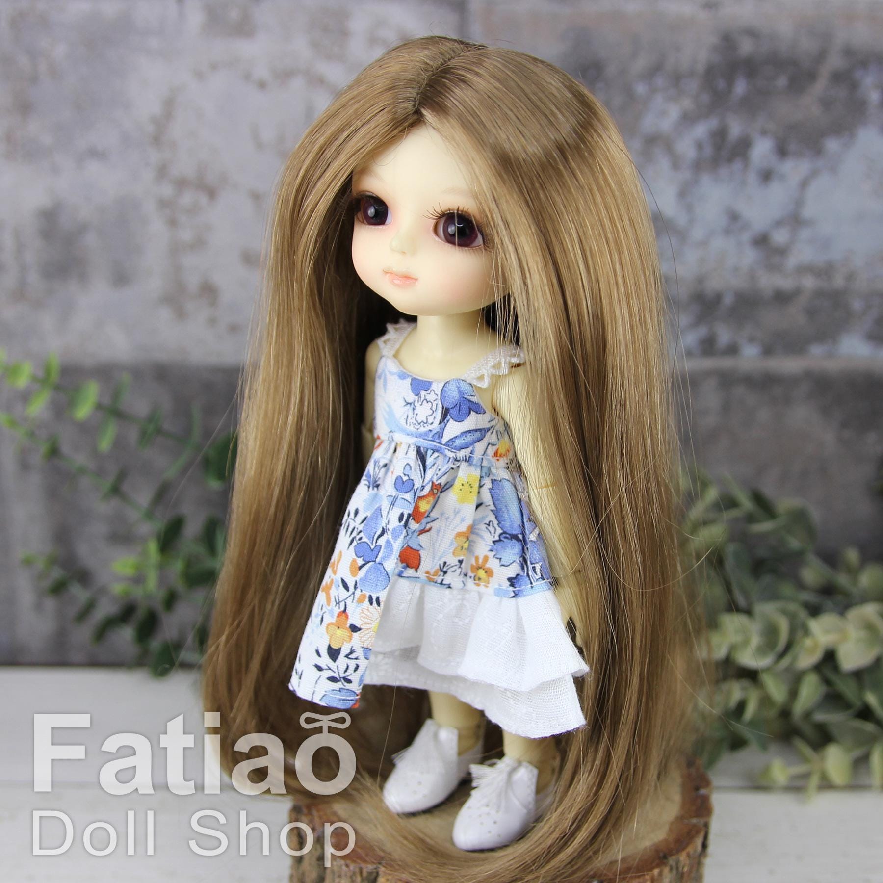 Fatiao - 1/8 BJD Dollfie Lati Yellow Pukifee 5-6" Doll Wig - Latte