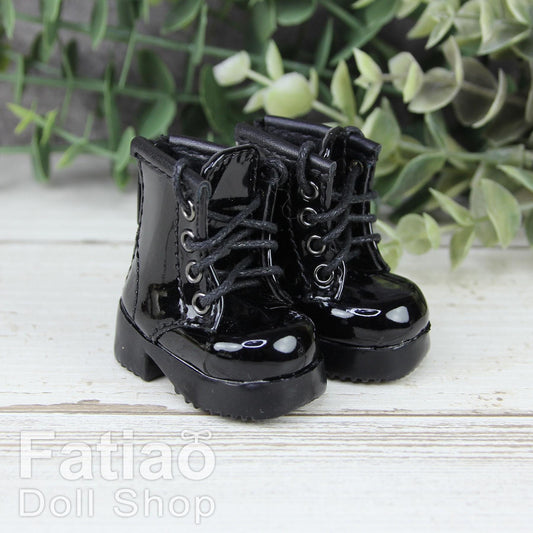 Fatiao - New Dollfie Yo-SD 1/6 BJD Doll Shoes Boots - Black (Size 4.5cm)