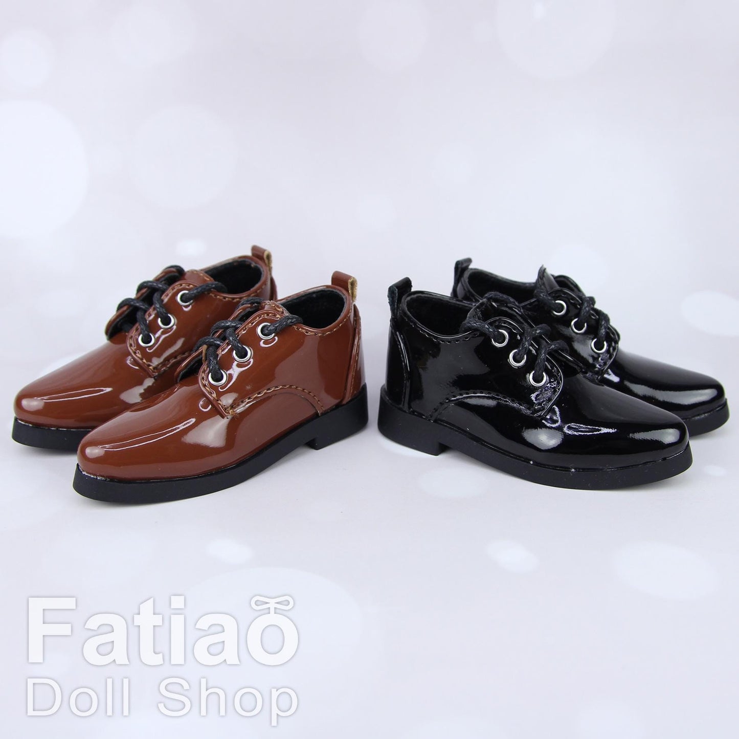 Fatiao - New 1/4 BJD Dollfie MSD Derby Shoes - Black/Brown (Size 6cm)