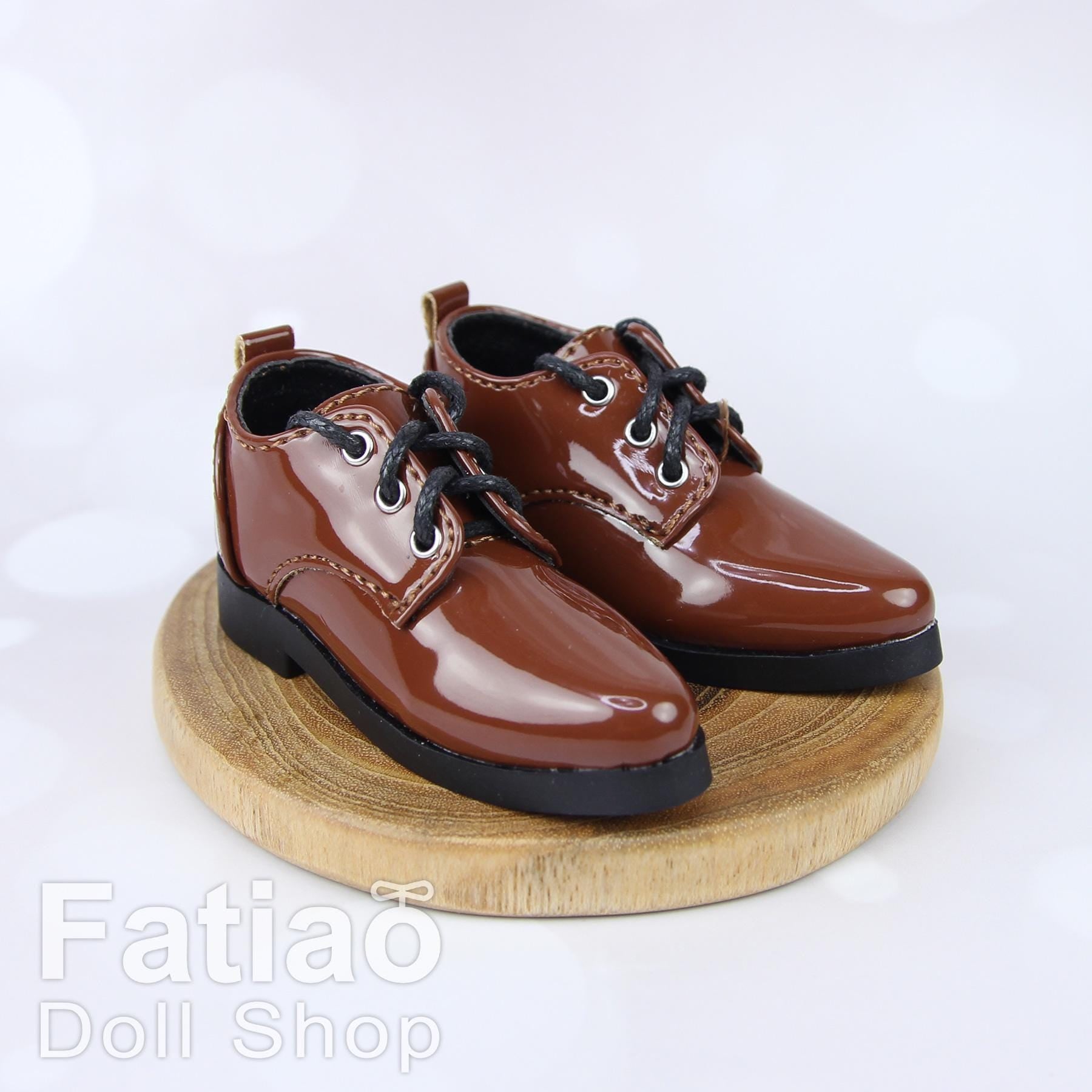 Fatiao - New 1/4 BJD Dollfie MSD Derby Shoes - Black/Brown (Size 6cm)