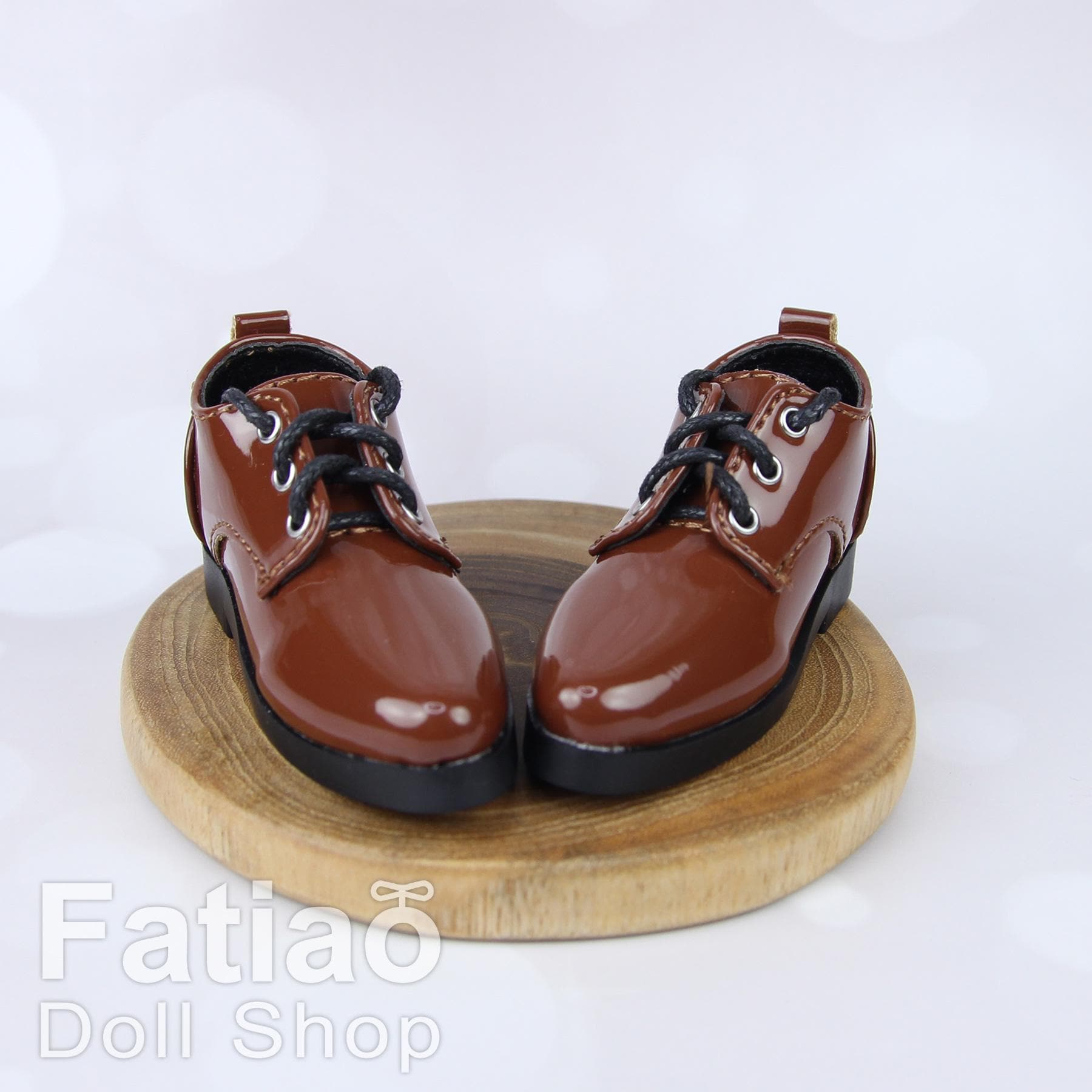 Fatiao - New 1/4 BJD Dollfie MSD Derby Shoes - Black/Brown (Size 6cm)