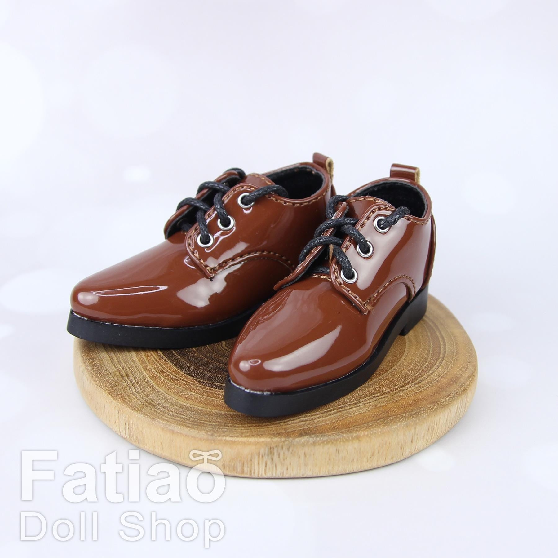 Fatiao - New 1/4 BJD Dollfie MSD Derby Shoes - Black/Brown (Size 6cm)