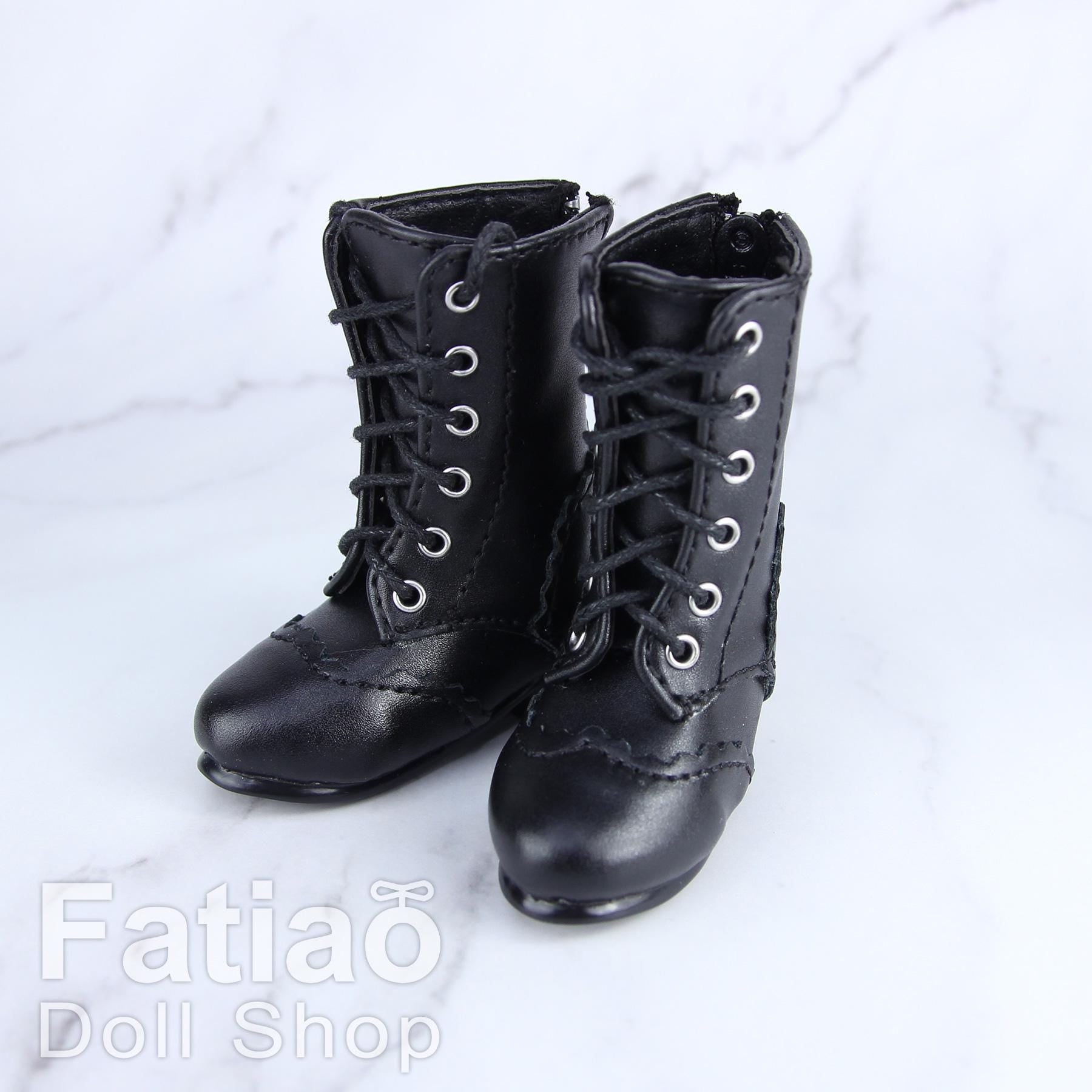 Fatiao - New 1/4 BJD MSD Dollfie Dolls Mary Jane Shoes - Black (Size 5.5cm)