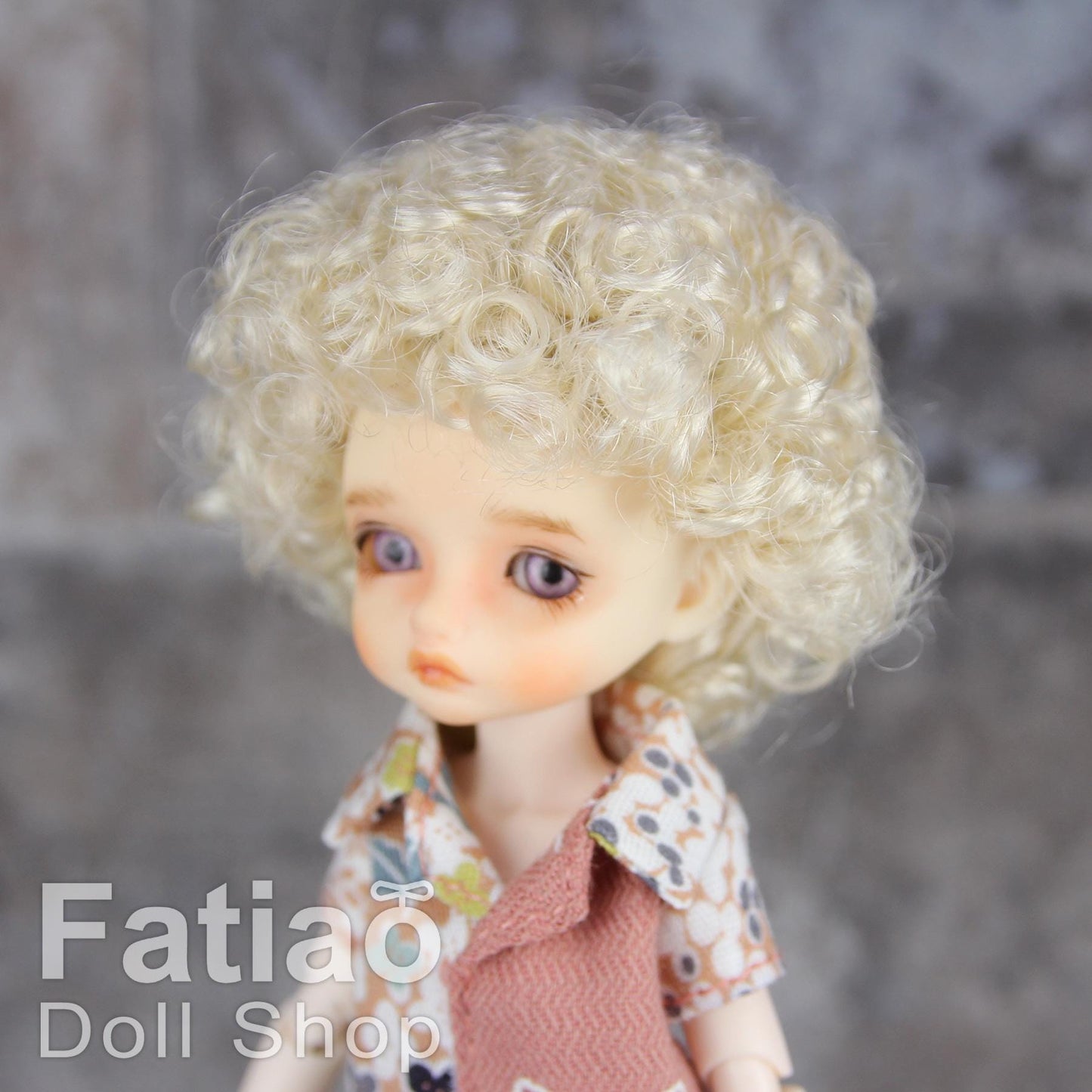 Fatiao - New BJD Dollfie 1/12 pukipuki BF Pocket 3-4" Doll Wig - blonde