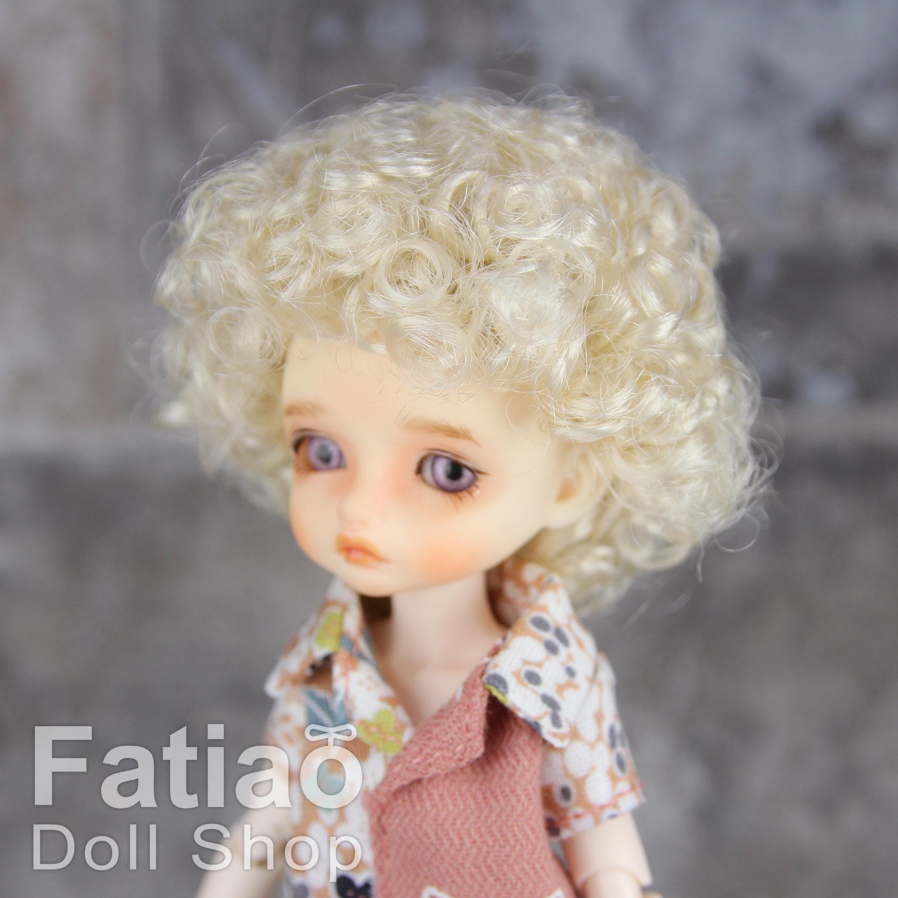 Fatiao - New BJD Dollfie 1/12 pukipuki BF Pocket 3-4" Doll Wig - blonde