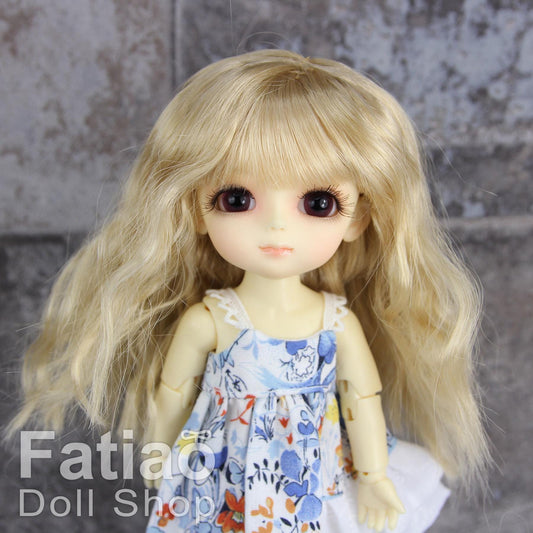 Fatiao - BJD Dollfie Lati Yellow Pukifee 5-6 inch Mohair Doll Wig - Cream gold