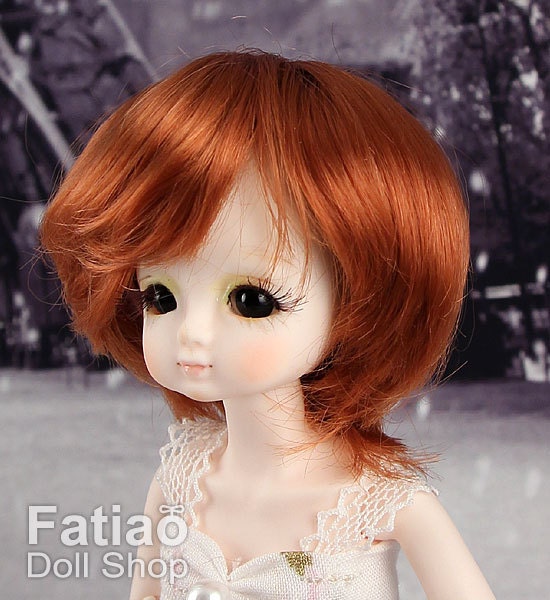 Fatiao - New Dollfie little pullip DAL Nendoroid BJD Dolls Wig - size 4-5" - Carrot