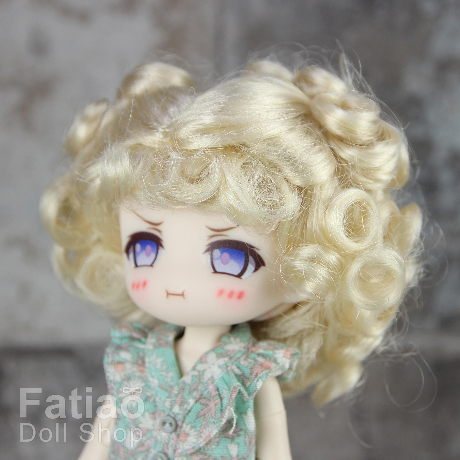 Fatiao - New Dollfie Bisou AI BJD Dolls Wig - size 4-5" - Blonde