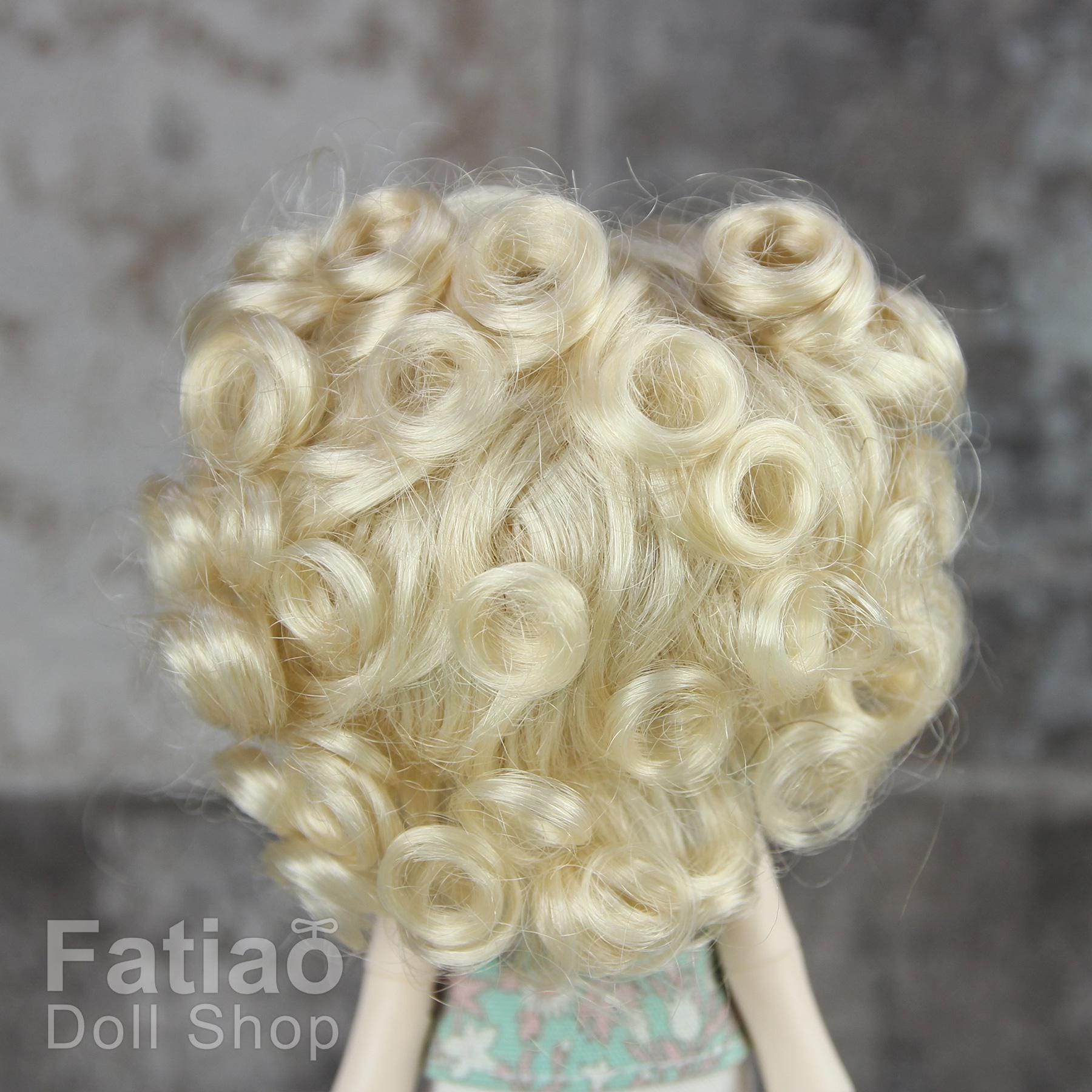 Fatiao - New Dollfie Bisou AI BJD Dolls Wig - size 4-5" - Blonde