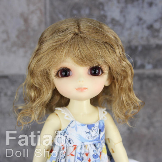 Fatiao - BJD Dollfie Lati Yellow Pukifee 5-6 inch Mohair Doll Wig - Latte