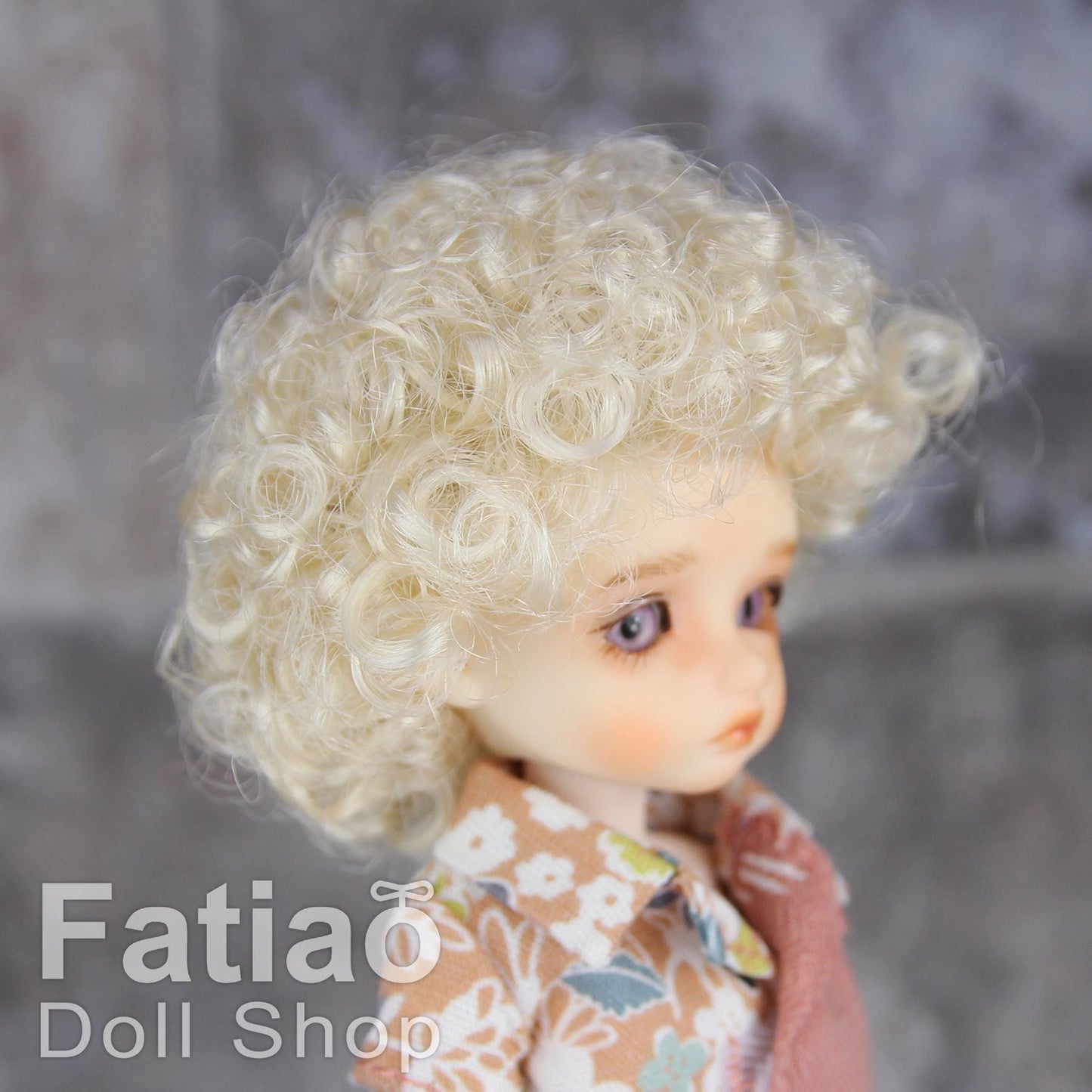 Fatiao - New BJD Dollfie 1/12 pukipuki BF Pocket 3-4" Doll Wig - blonde