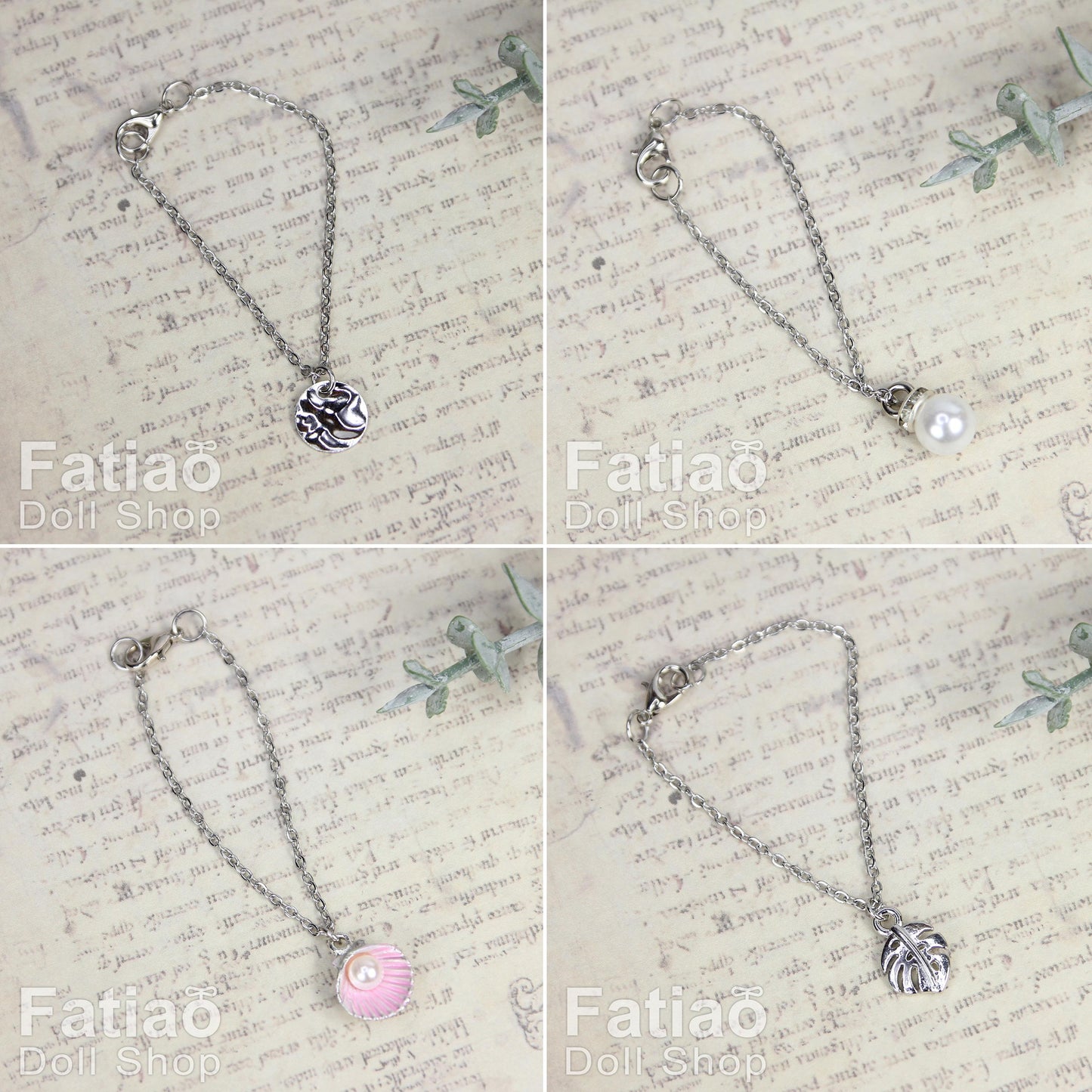 Dolls silver Necklace for 1/3 BJD SD DD Smart Doll 1/4MSD