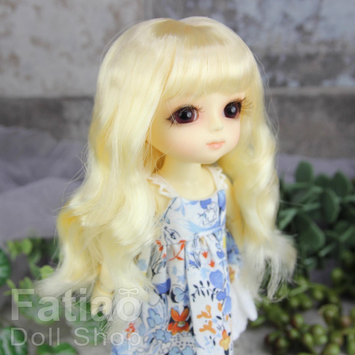 Fatiao - Dollfie Lati Yellow Pukifee 5-6" Soft fiber Doll Wig Pure Blonde