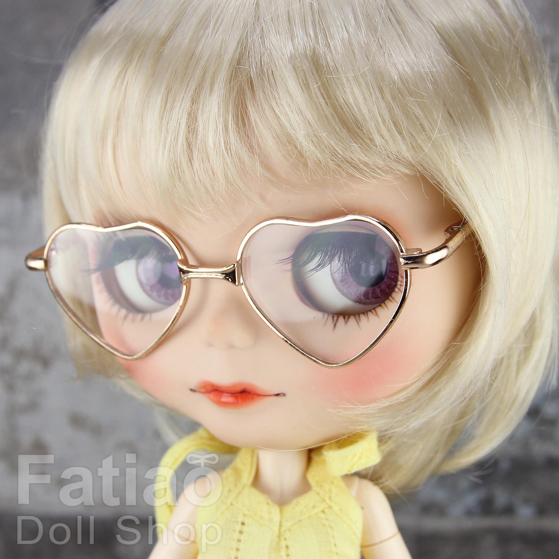 New Dolls fashion Sunglasses Glasses fit Blythe - Heart