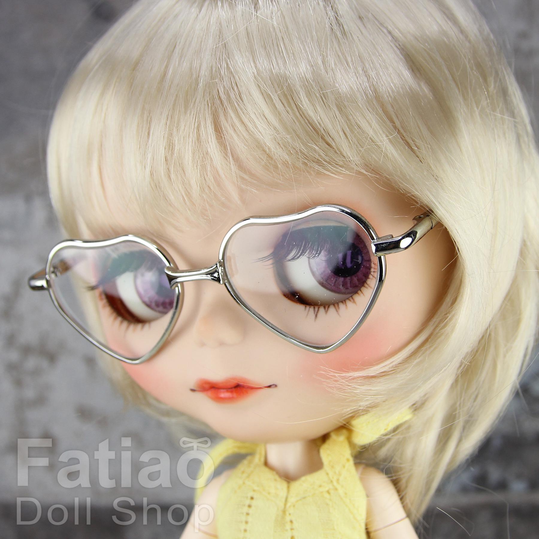 New Dolls fashion Sunglasses Glasses fit Blythe - Heart