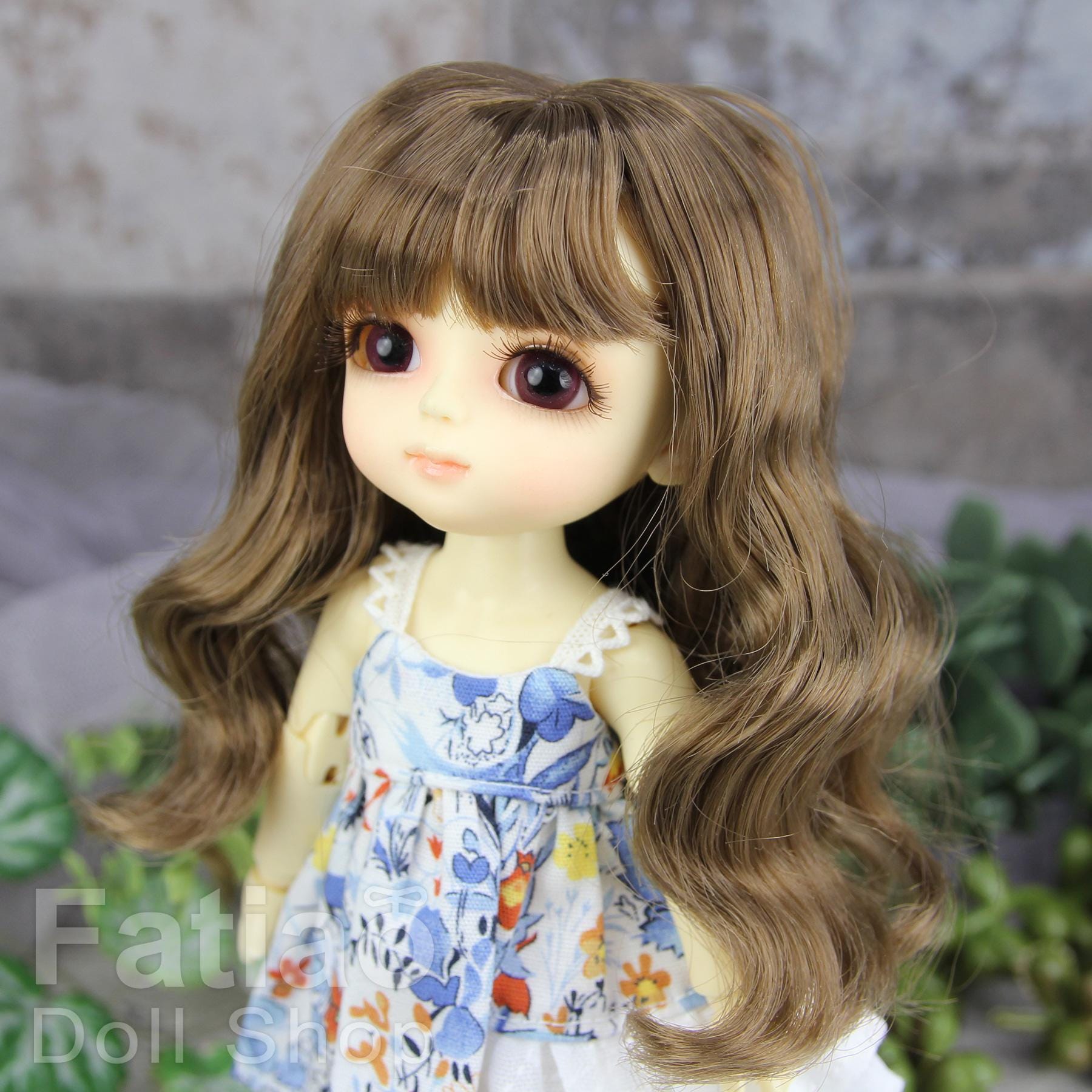 Fatiao - Dollfie Lati Yellow Pukifee 5-6" Soft fiber Doll Wig Brown