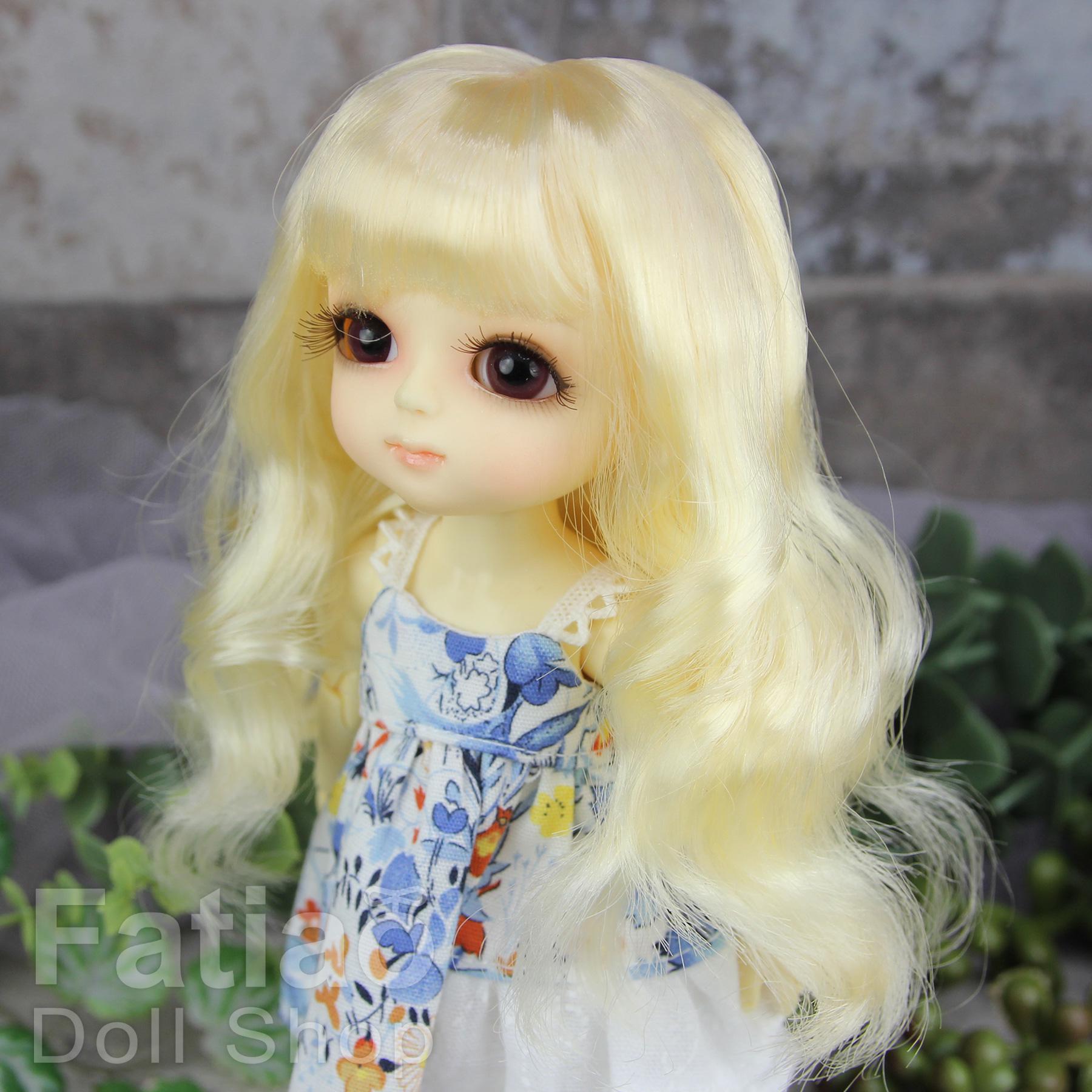 Fatiao - Dollfie Lati Yellow Pukifee 5-6" Soft fiber Doll Wig Pure Blonde