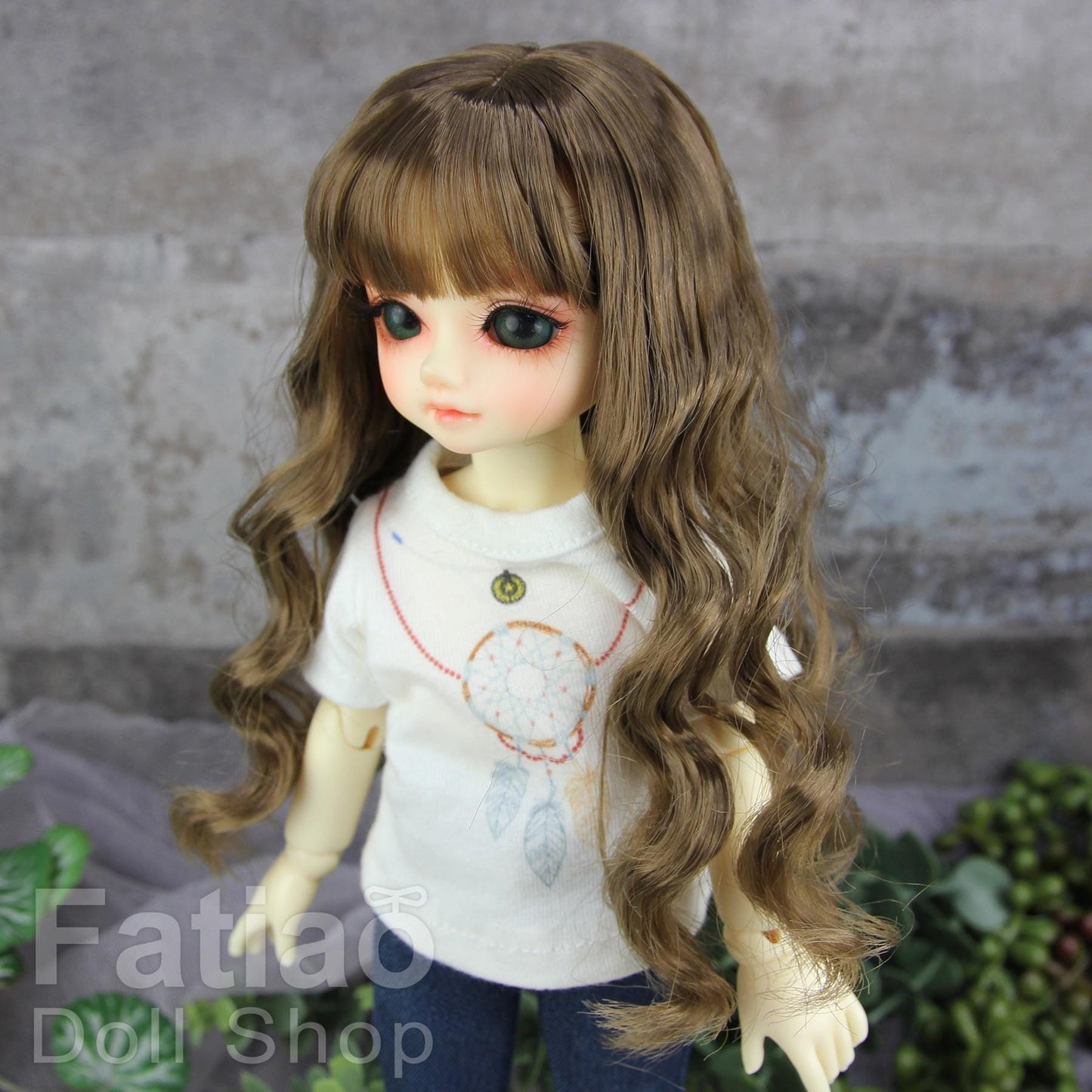 Fatiao - New Dollfie Yo-SD 1/6 BJD - Soft fiber Dolls Wig 6-7 inch Brown