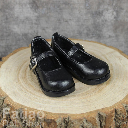 Fatiao - New 1/4 BJD MSD Dollfie Dolls Mary Jane Shoes - Black (Size 5.5cm)