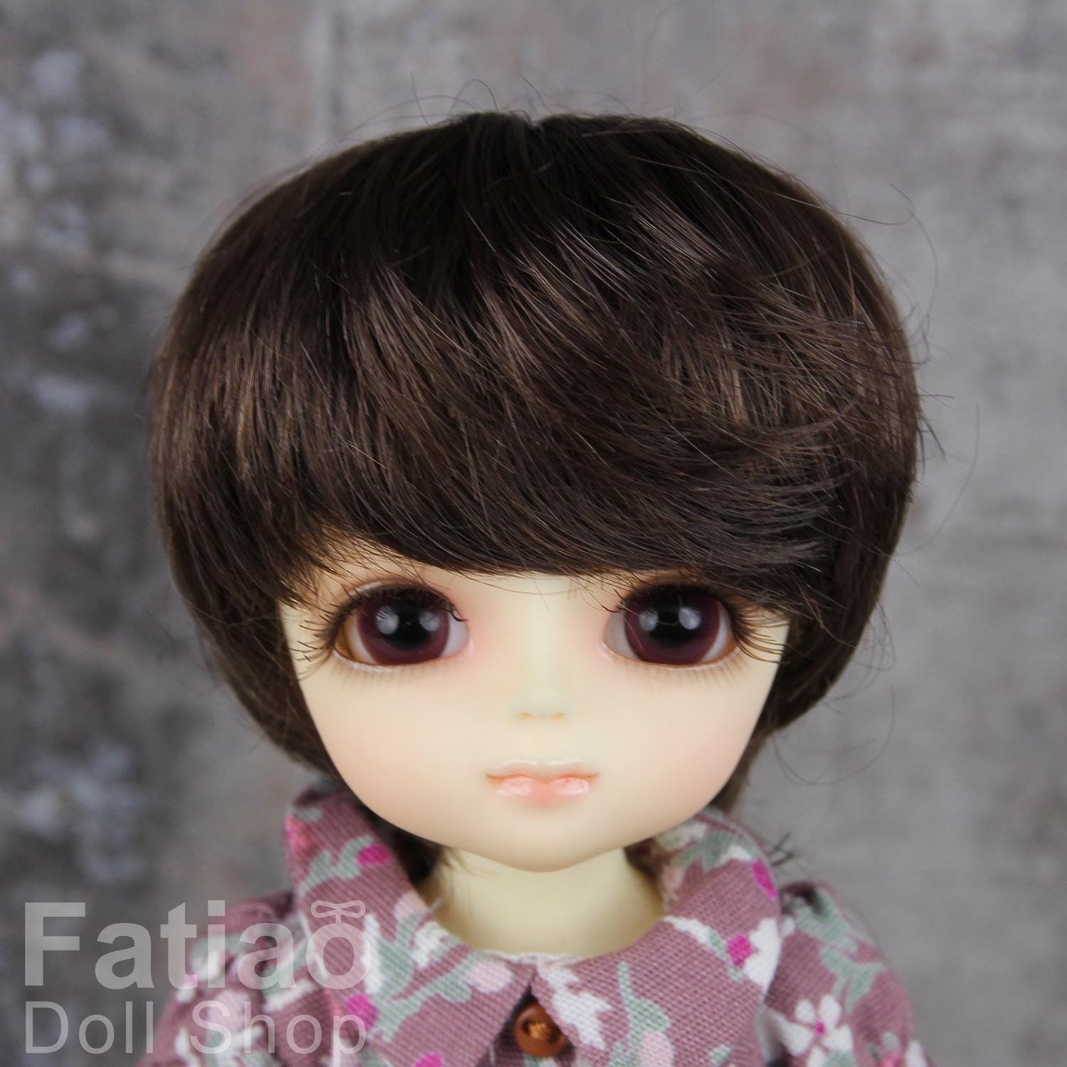 Fatiao - Dollfie Lati Yellow Pukifee 5-6" BJD Doll Wig - Dark Brown