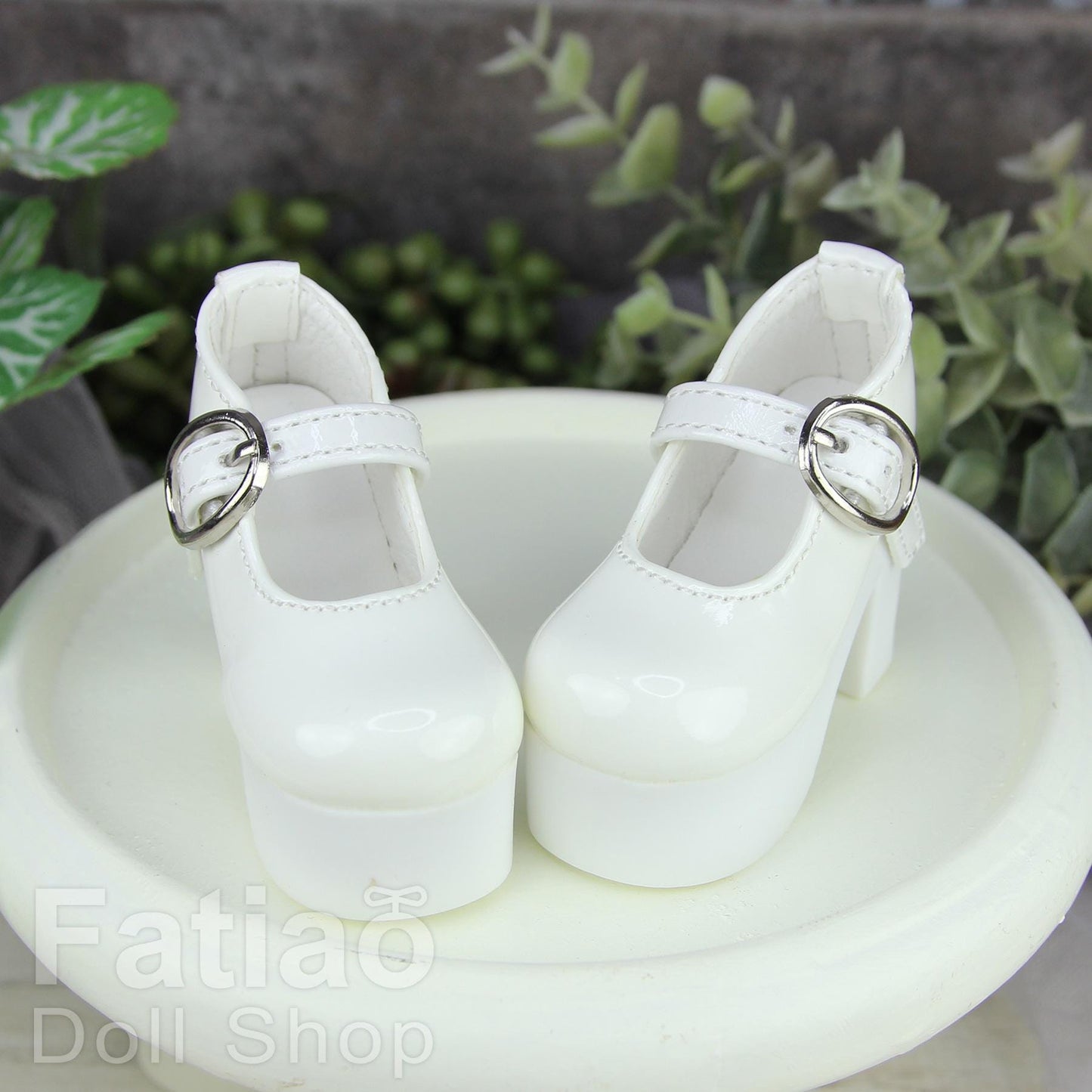 Fatiao - New 1/4 BJD Dollfie MSD MDD High Heeled Shoes - White (Size 5.5cm)
