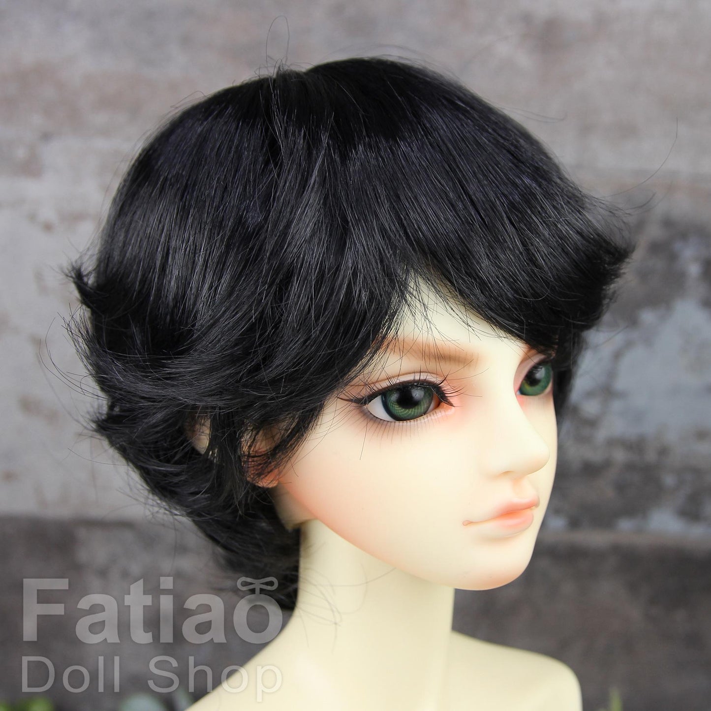 Fatiao - New Dollfie SD DD 1/3 BJD Dolls Wig size 8-9" - Black
