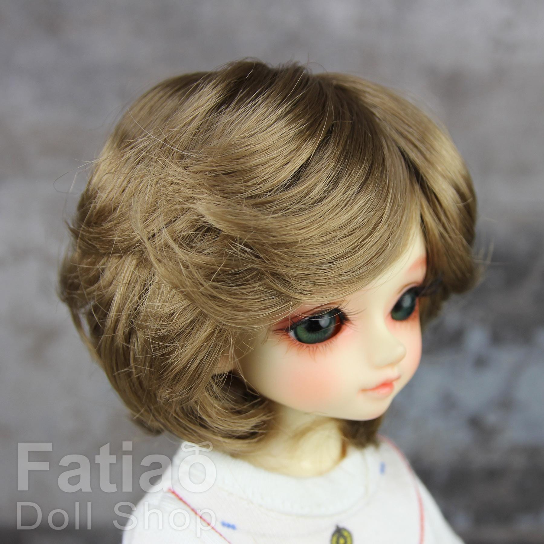 Fatiao - New Dolls Wig Dollfie Yo-SD 1/6 BJD 6-7" size - Latte