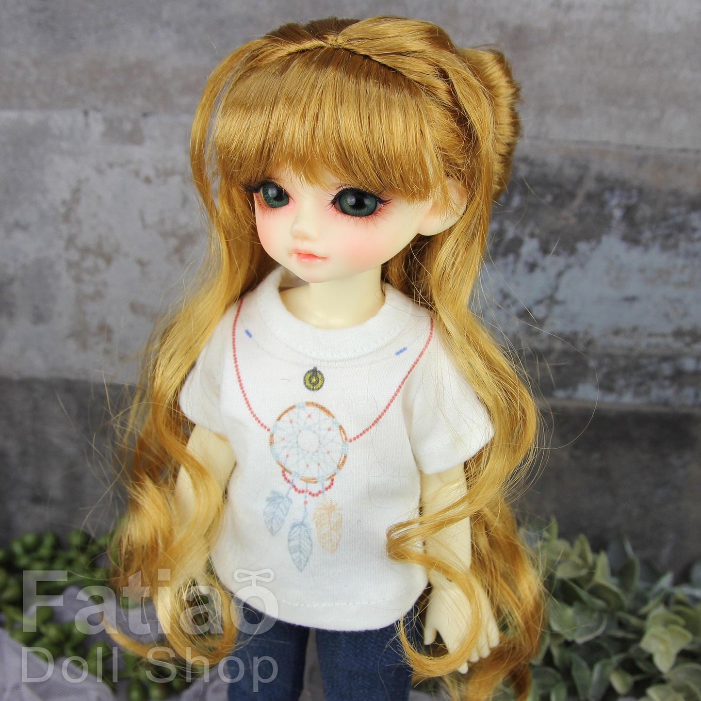 Fatiao - New Dollfie Yo-SD 1/6 BJD - Dolls Wig 6-7 inch - Tawny